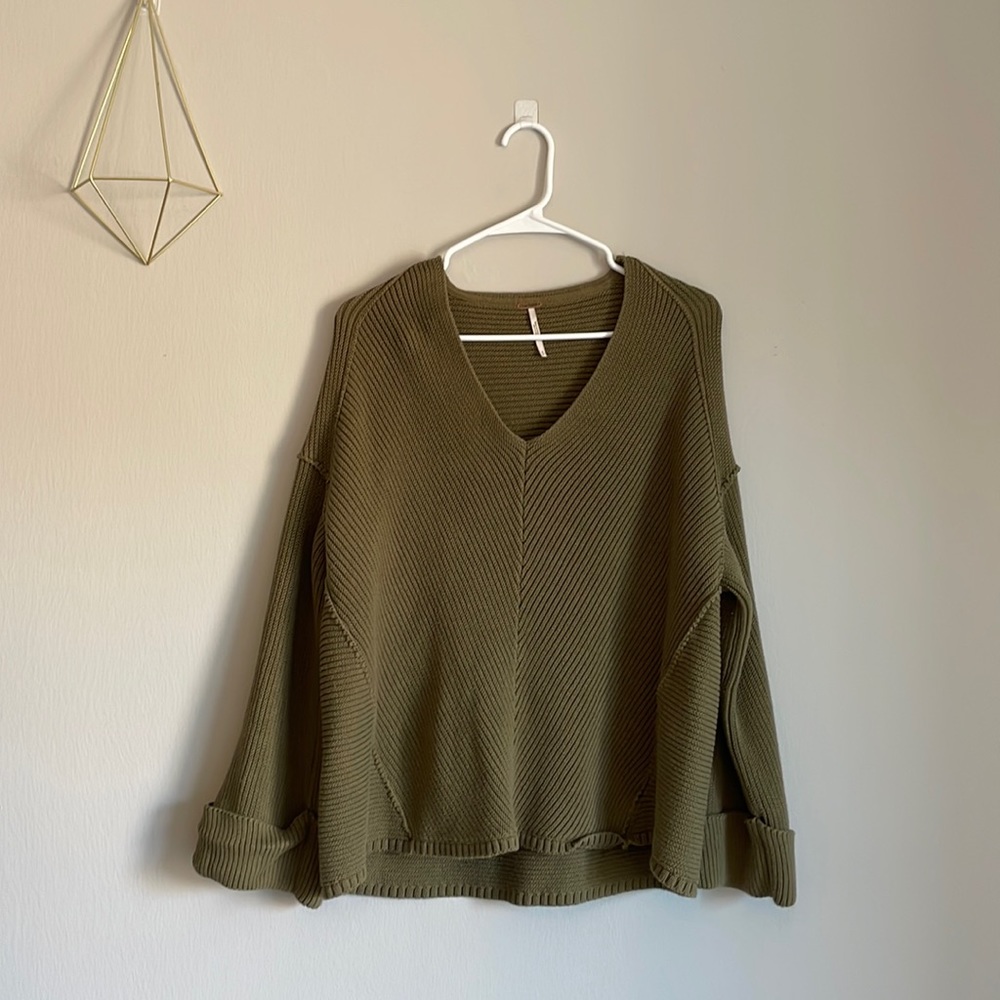 Free People La Brea V Neck Sweater